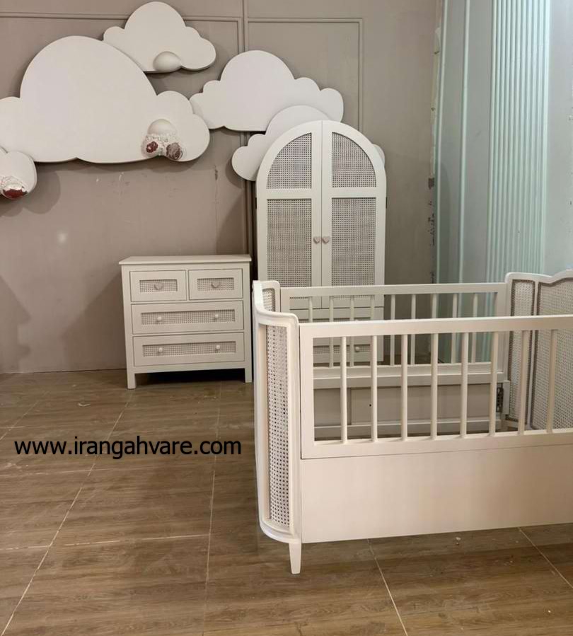 سرویس خواب نوزاد و نوجوان مدل حصیری کلاسیک