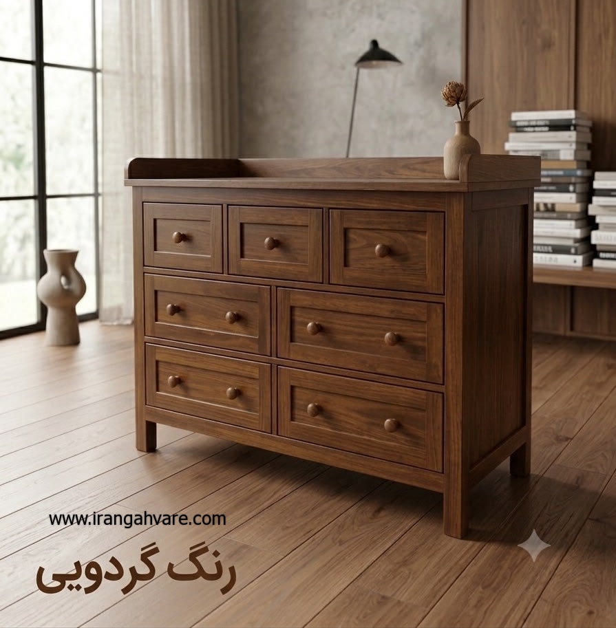 دراور ۷ کشو کودک مدل کلاسیک | دراور چوبی نوزاد و کودک