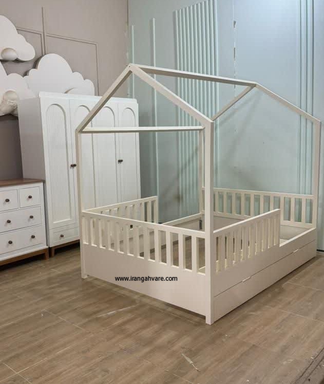 تخت کلبه ای کشودار کد E