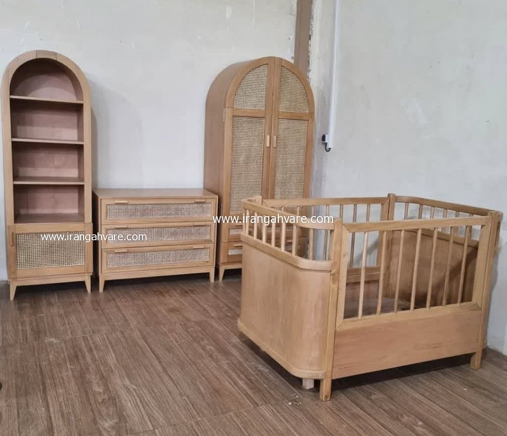 ست سرویس خواب حصیری 4 تیکه کد H